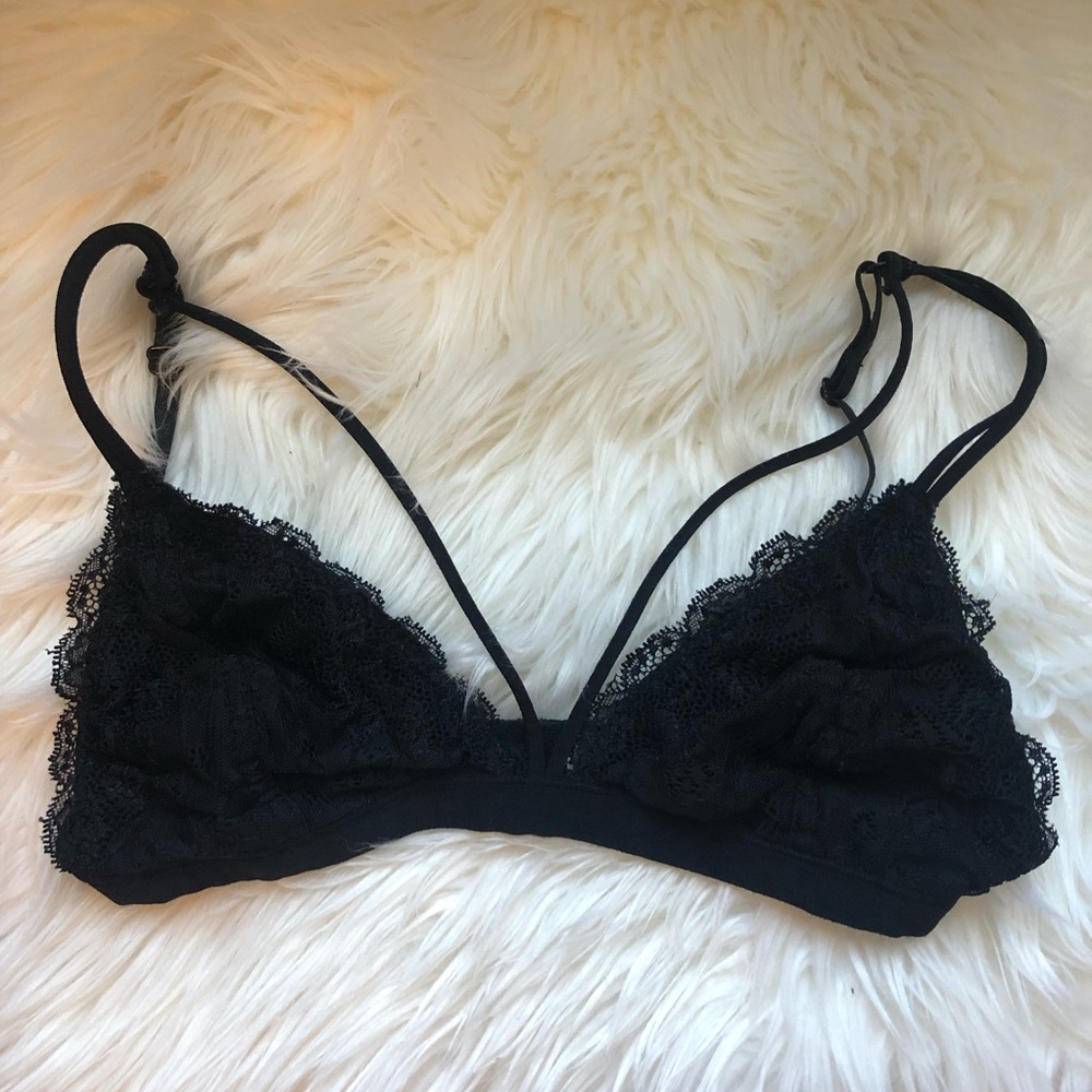 Anemone Black Strappy Bralette